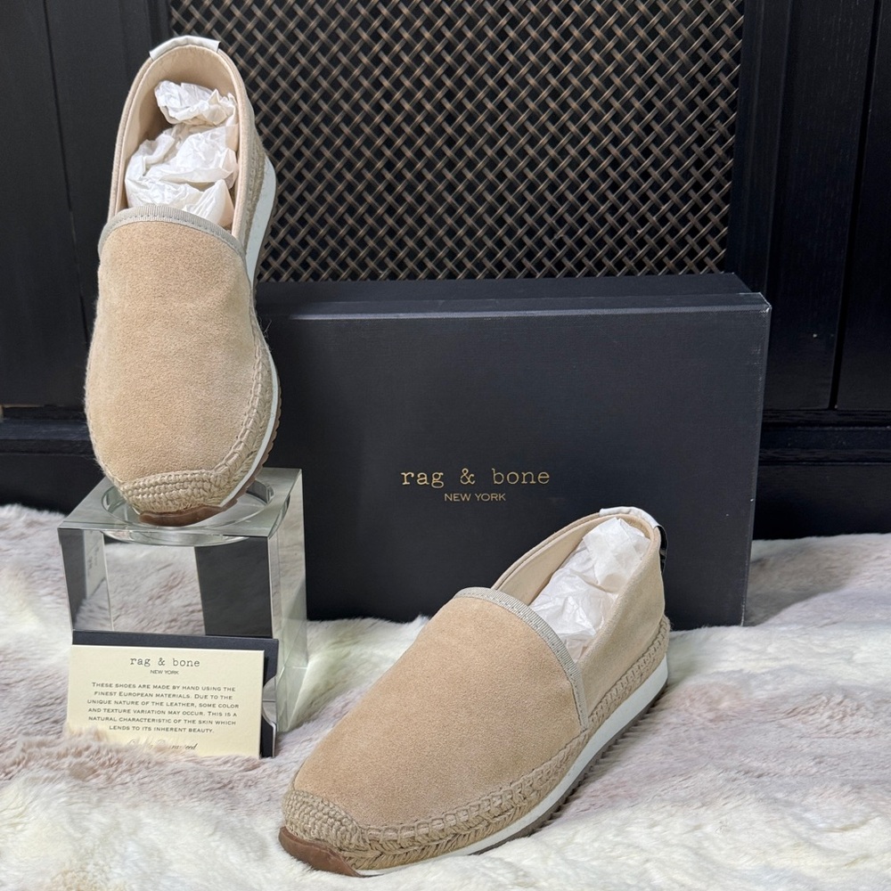 Rag & Bone Macadamia Suede Espadrille Runner Loafer Sneakers